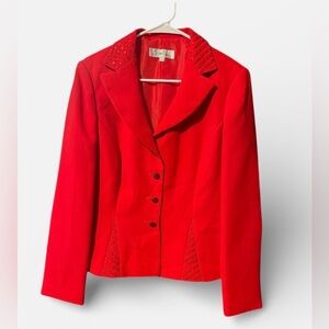 Elegant Emily Vibrant Red Women's Blazer size 10 ❤️❤️